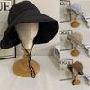 New  Fashion Summer Fisherman Caps For Women Korean Large-Brimmed Bucket Hat Outdoor Beach Travel Sunshade Panama Sun Hats