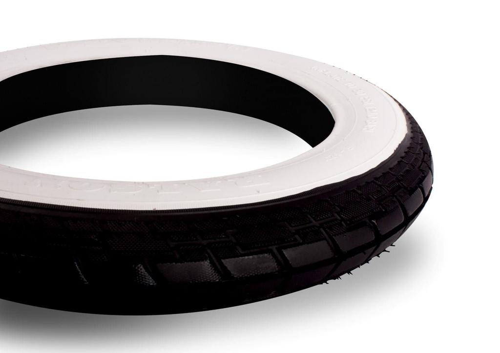 Pneumatico Bicicletta 12 Pollici 12X 1/2 X 2 1/4 57-203 Bianco e Nero