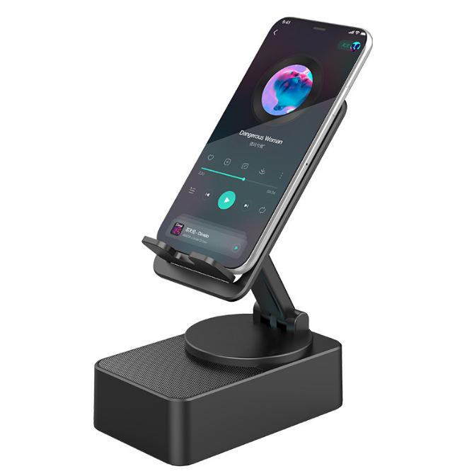 Rotating Bluetooth Audio Stand for Mobile and Tablet with Wireless Charging