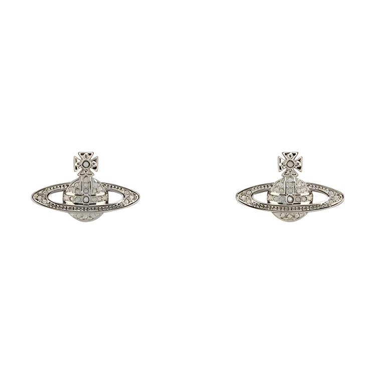 

Vivienne Westwood Mini Relief Design Metal Earrings Women Earrings Silver 6202003302P494 Basic Packaging-Dust Bag+Box