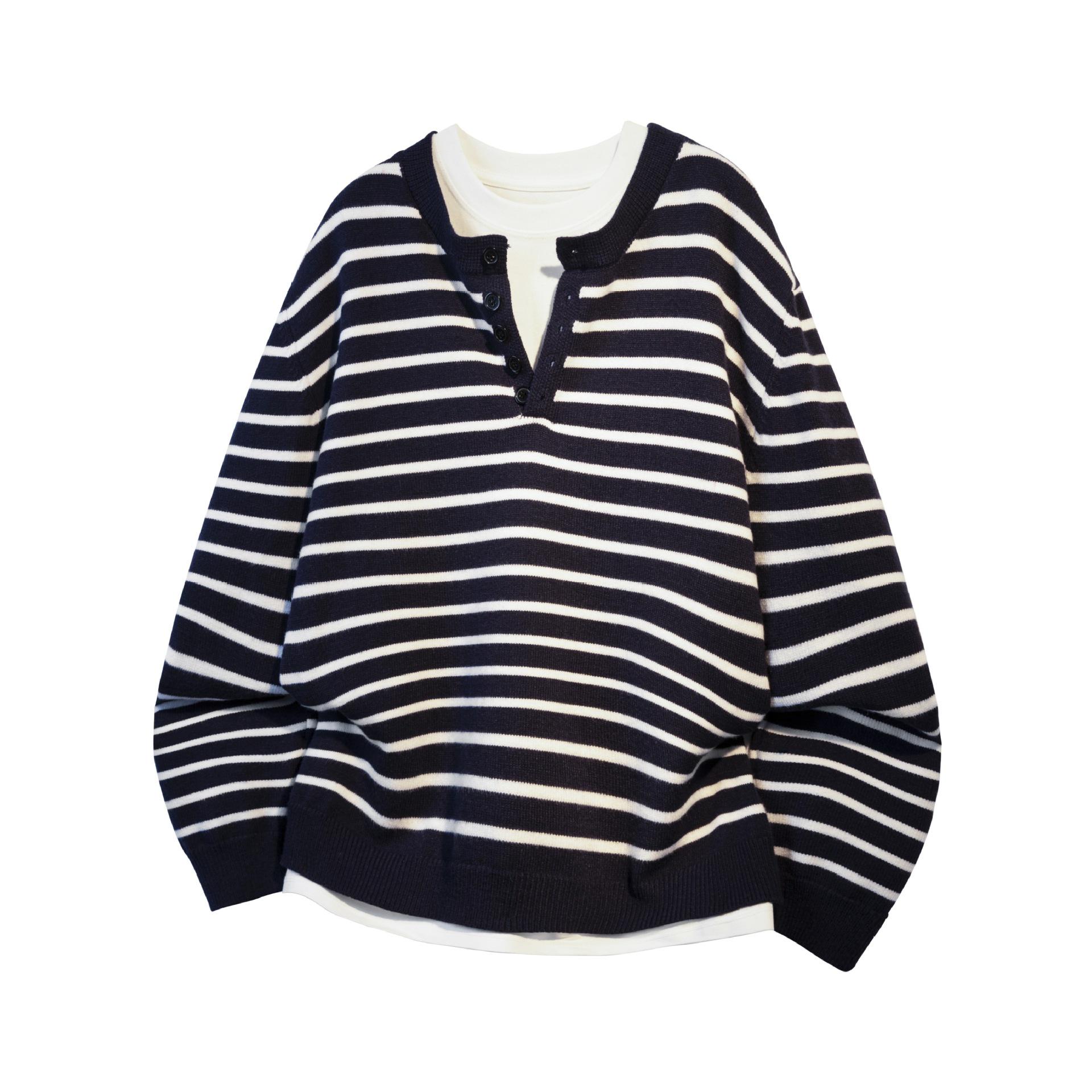 

GT46 Men s Winter Striped Base Layer Sweater, Dark Blue/White, Sizes M-XXL L темно-синього кольору