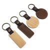 Solid Wood Keychain Wooden Key Chain with Rings Vintage Ornament for Men Women