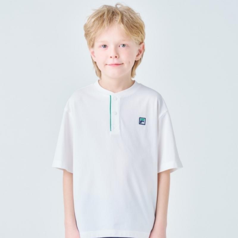 [fila Kids] Henley Neck FuncTional T shirT  Fk2rsf2202x Owh  q0zFk2rsf2202xOwh