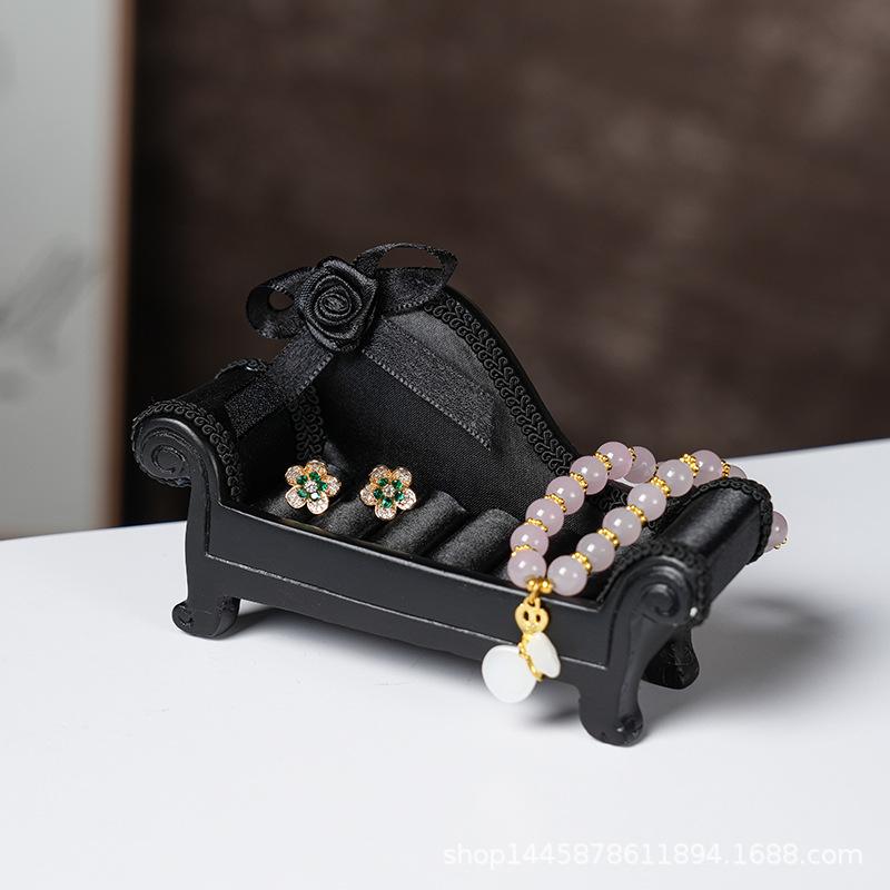 Vysoce kvalitní černý domácí výkladní stojan na šperky, náušnice, pecky, prsteny, náramky a náhrdelníky