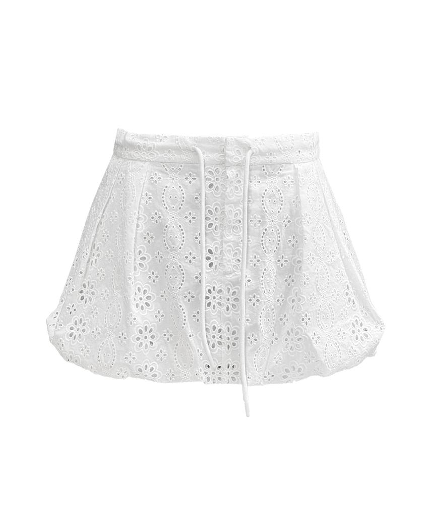 Tusyesongjeu Petal Lace Volume Skirt