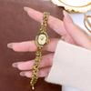 GEDI Marke Damenuhr Exquisite Leichte Luxus Retro Gold Armbanduhr Nische High-End Damenmode Quarz Armbanduhren Geschenk