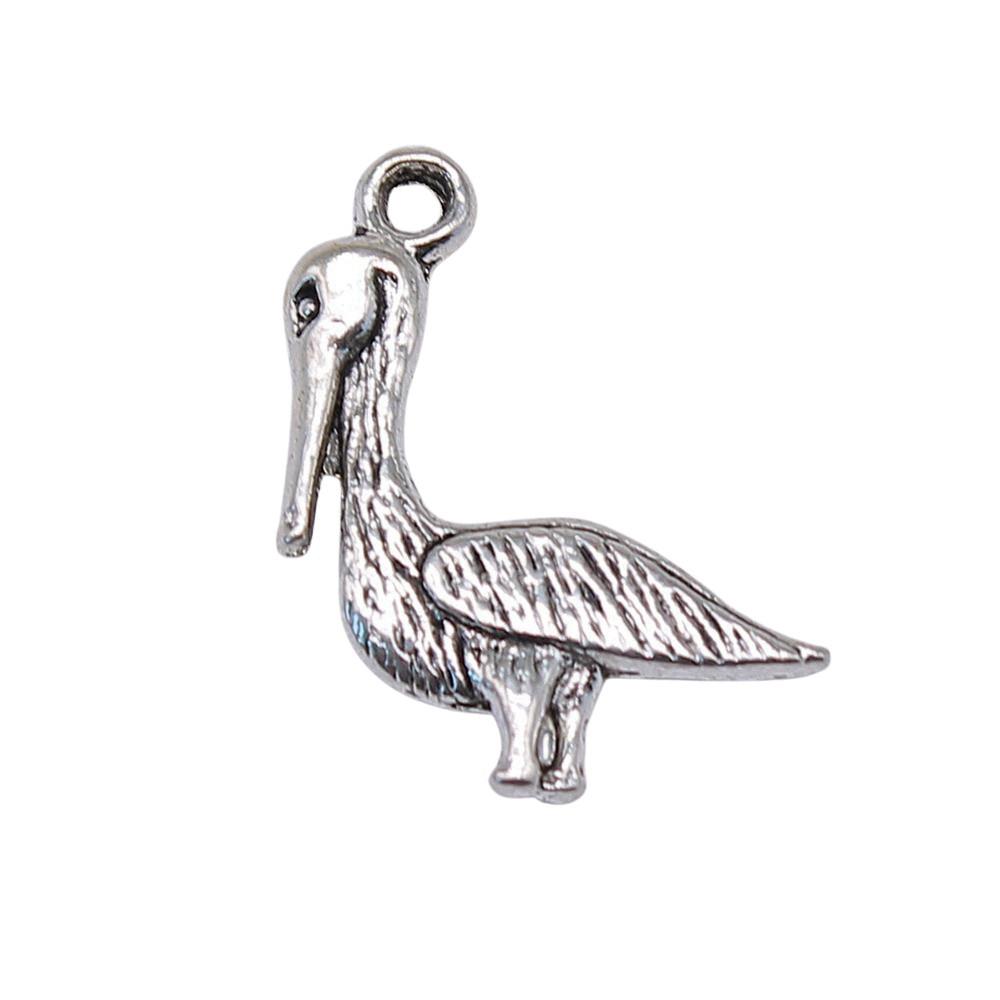 Flamingo Charms Antique Alloy Pendants For Bird Themed Jewelry Making