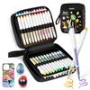 Ohuhu Acrylic Markers, Brush Type, 44 Colors, 48-Piece Set, Direct-Ink Acrylic Pens, Opaque Water-Based Pens, Paint Markers for Stone, Wood, Eggs, Gla