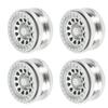 4Pcs 2.9 Inch Wheel Hub 12 Hole Aluminium Alloy Wheel Hub for AXAIL SCX6 16 RC Car Silver