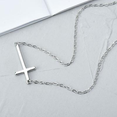 Νέο κολιέ Cross Charm κρεμαστό κόσμημα Γυναικείο τσόκερ αρραβώνα 925 ασήμι 925 αξεσουάρ Dz804