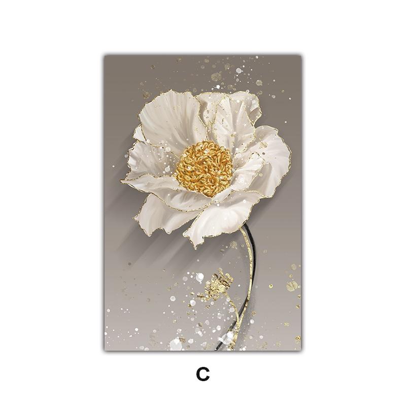 

Абстрактные всплески золотой краски, цветы, настенная живопись, холст с принтом, постер, скандинавский минимализм, художественная картина для гостиной, украшение 30x40cm No Frame