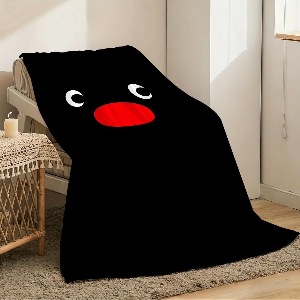 P-pingues cute Throw Lightweight 240g Flannel Blanket Soft Skin-friendly for Summer Cooling 75X95CM