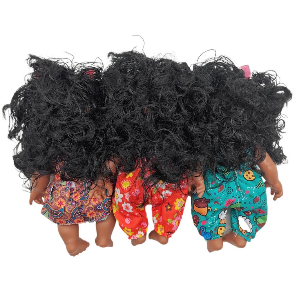 18-47CM Afroamerikanische Silikon-Reborn-Babypuppe mit Musikfunktion
