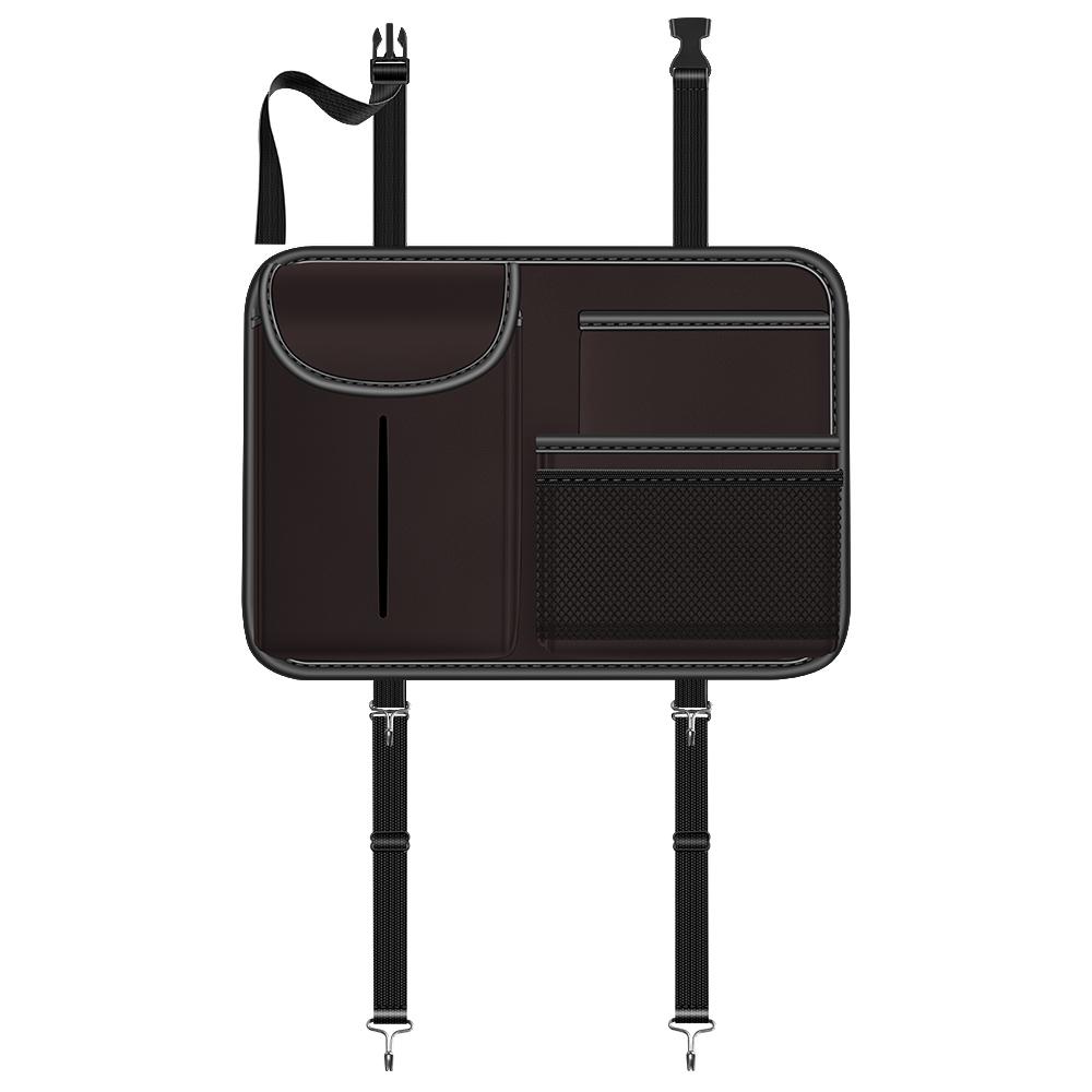 Car Seat Back Hanging Bag Multifunction High-grade Leather Car Storage Bag Auto Handbag Water Bottle Holder Car Rear Storage Bag