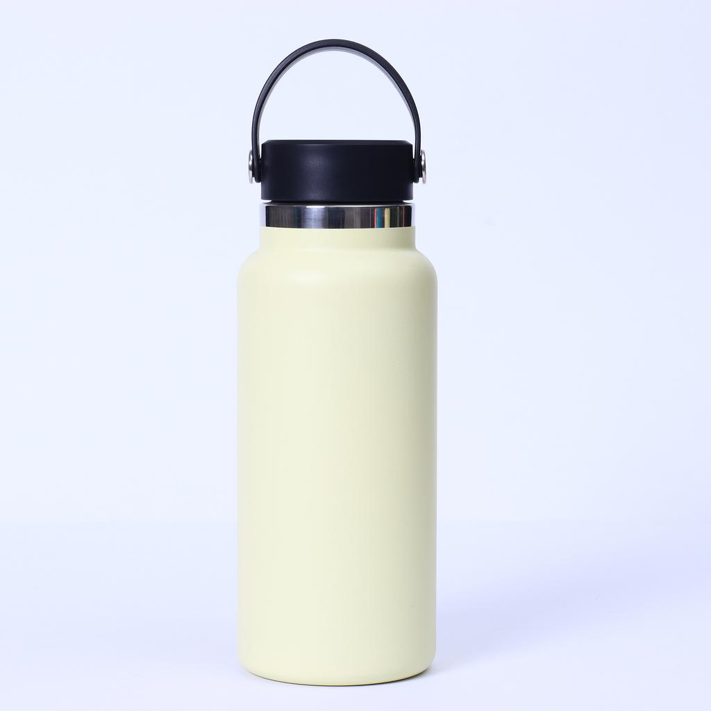 1PCS 32oz Stainless Steel Vacuum Insulated Water Bottle Portable Durable Leak-Proof for Outdoor Sports Carry Gym Cup with Handle