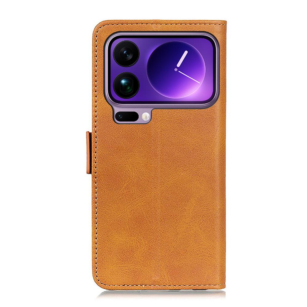 For Xiaomi 17 Pro Max Case Stand Cowhide Texture PU Leather Phone Cover