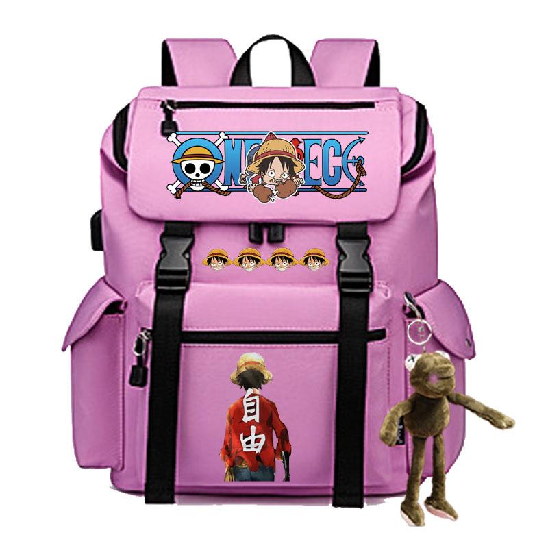 2024 Cross-border New Popular ONE PIECE Cartoon Pattern Backpack College Student Large-capacity Laptop