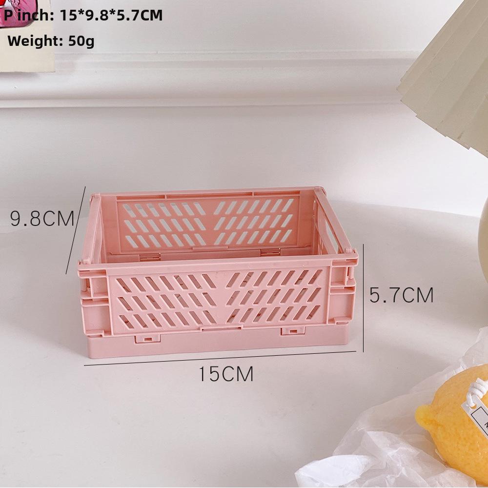 

Корейский складной ящик для хранения канцелярских товаров и средств по уходу за кожей 4# Mini Pink