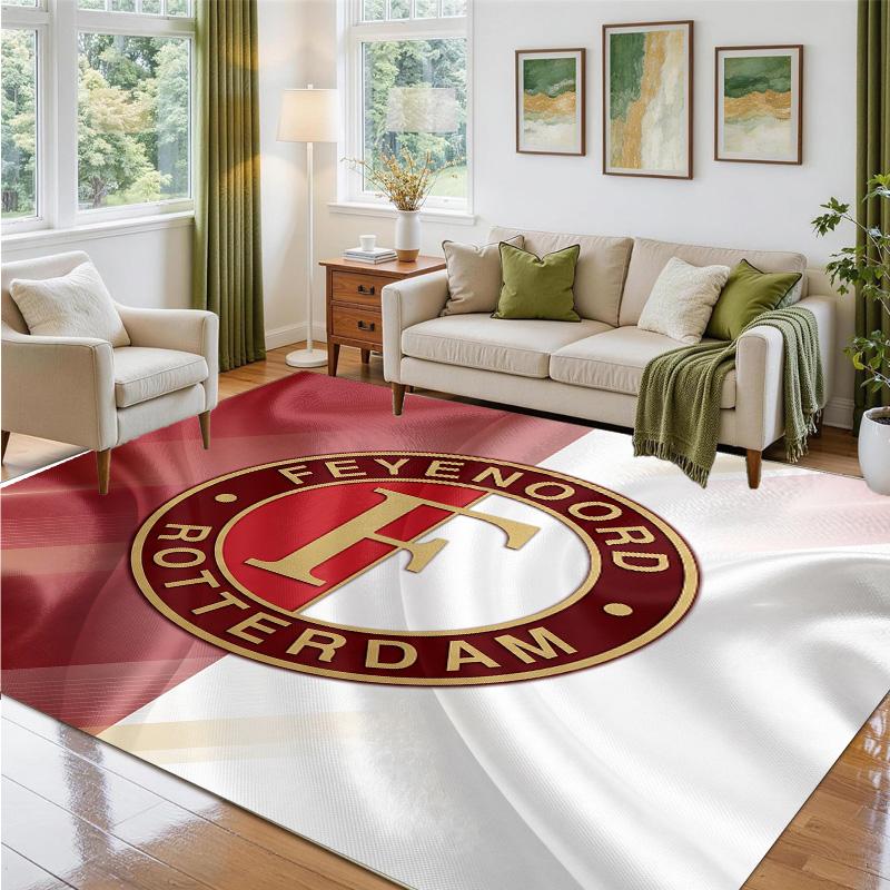 Tappeto in Velluto Cristallo Design Feyenoord Tappetino Decorativo Morbido per Camera da Letto Ingresso