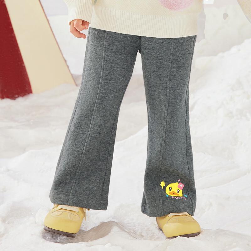 B.Duck Girls  Winter Plush Flared Pants 90