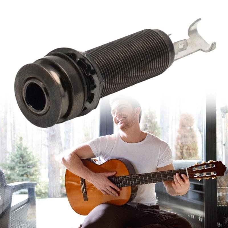 Premium Split Stereo Guitar Endpin Jacks 6.35mm Metal Connector for Acoustic Electric Guitars Easy Installation