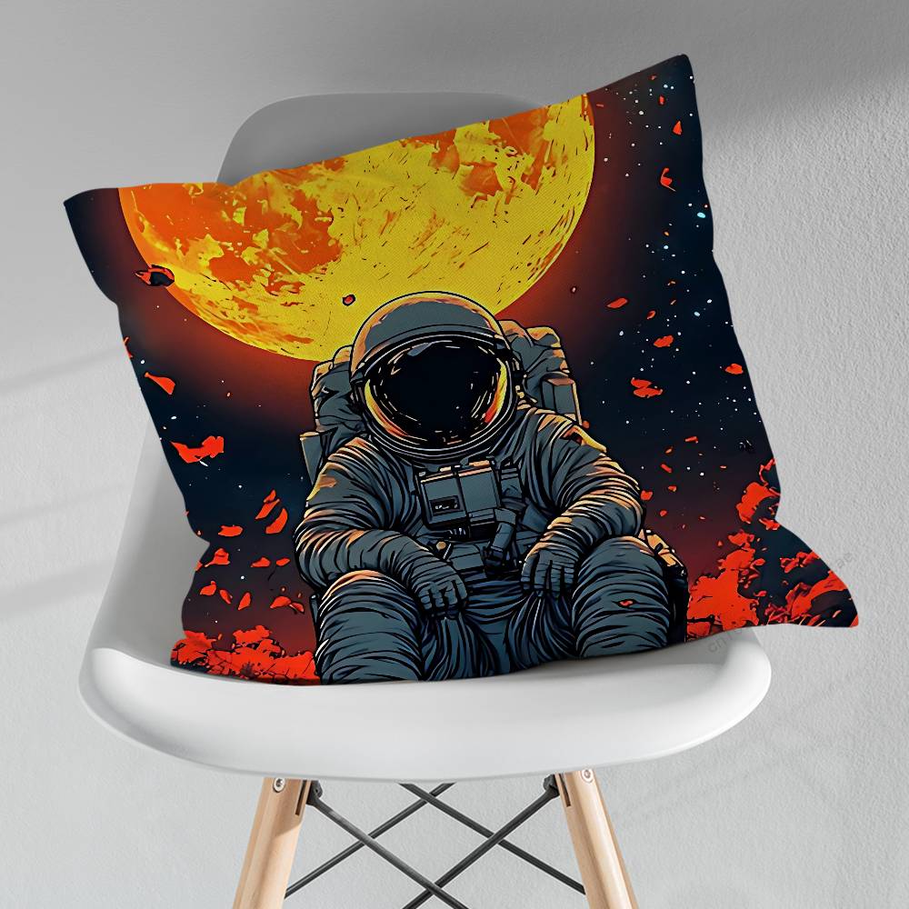 Cool Cartoon Art Astronaut Pillow Case For 30x30cm45x45cm55x55cm For Home Bedroom Decoration And Protector
