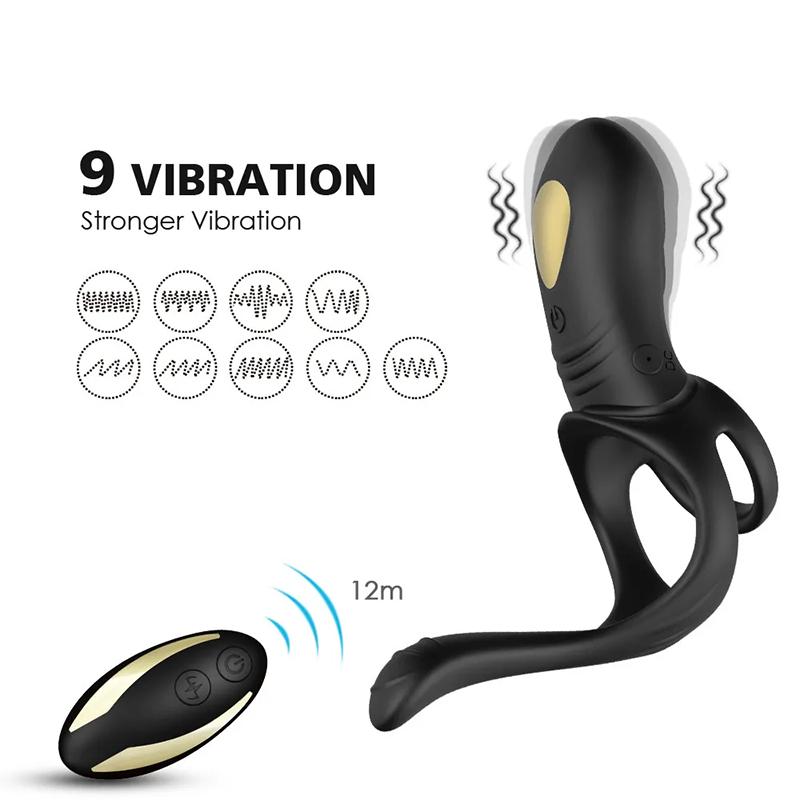 Penisring Vibrierender Klitorisstimulator G-Punkt-Massagegerät Verzögerung der Ejakulation Vagina Orgasmus Massageador Anal Vibrator Produkt für Erwachsene
