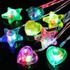 20 Stück LED Leuchtanhänger Stern- und Herzform Halskette Leuchten Leuchtende Halskette Kinder Mädchen LED Blinkende Halskette Party