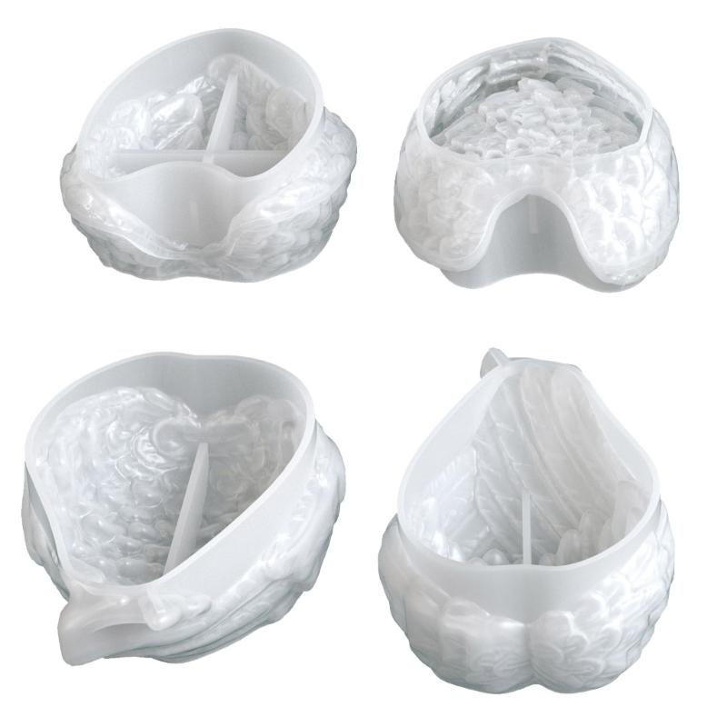 Flexible Silicone Wing Dish Mold For Resin Crafts Jewelry Making Candle Holder Decorative Tray Multi Purpose Mould