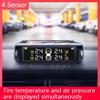 Inteligentní systém monitorování tlaku v pneumatikách Solární bezdrátový TPMS se 4 senzory Vodotěsný IP67 Monitor automatické bezpečnosti