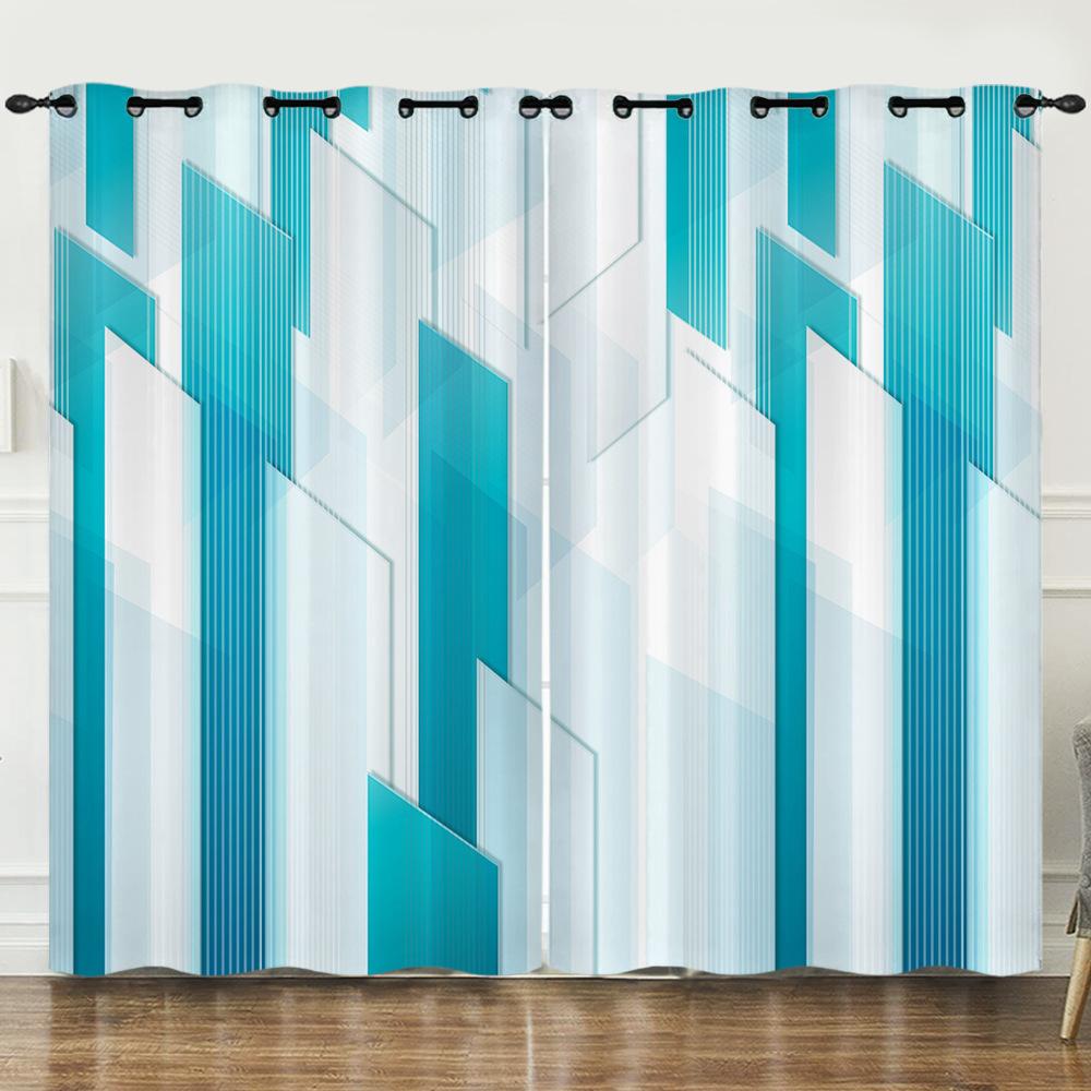Штора Призма 3D Цифровая Печать Затемняющая Штора На Люверсах 2pcs*97cm*114cm*2