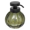 Soap Dispenser 200 Ml Green Embossed Glass