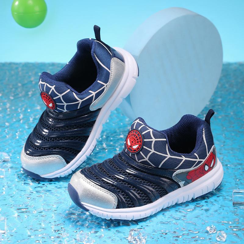 Boys shoes 2025 summer hollow single net classmates boys sports shoes middle older children caterpillar children's sports shoes