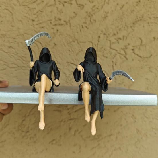 Gothic Desktop Sculpture Handmade Art Ornaments Mysterious Fantasy Figure Halloween Theme Garden Shelf Decoration