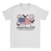 America 250 Legacy of Freedom USA Patriotic Graphic Tee Men's Casual T-Shirt Short Sleeve Tee - Men's Summer Cotton Graphic Tee