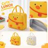 Insulated Lunch Bag with Zipper Closure and Handle Cartoon Design Portable Food Storage Bag for Work School Picnic