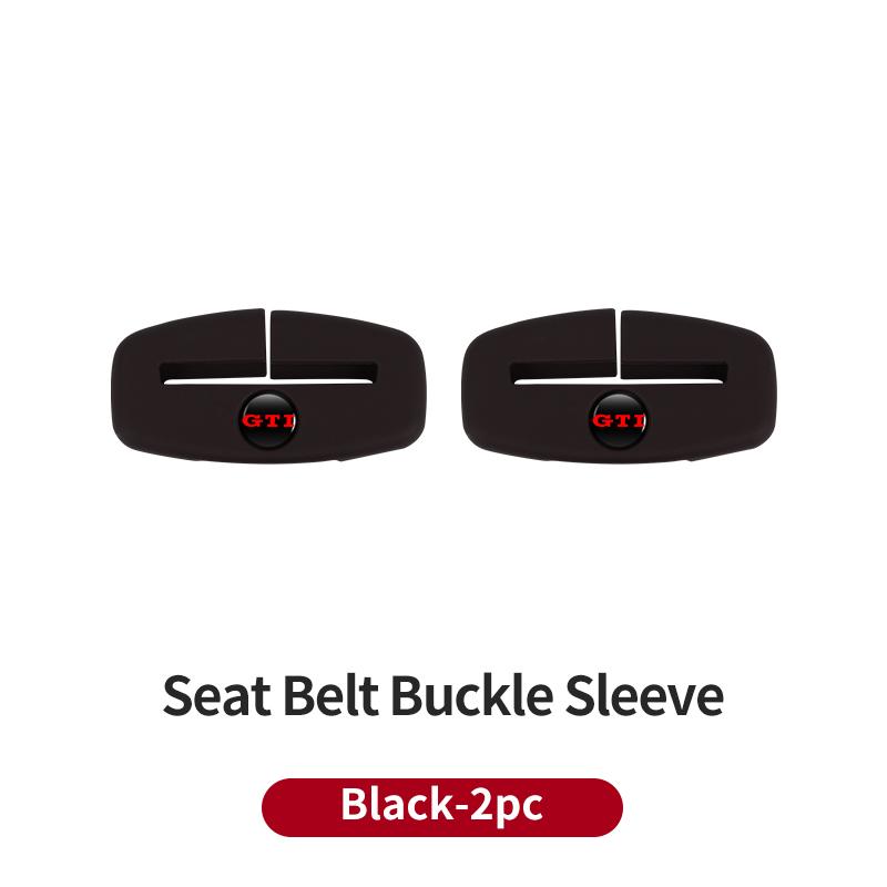 Car Silicone Seat Belt Buckle 0OKYJD5 Covers Scratch-Resistant Protective Covers Car Interior Accessories For VW Golf GTI Tiguan Passat