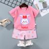 Childrens Short-Sleeve Sets Cotton Boys T-Shirts Baby Summer Clothing Girls Shorts Infant Clothing Summer Clothing