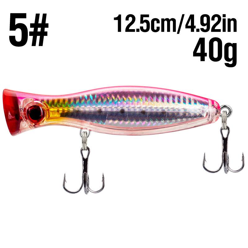 Big Popper Wobbler Angelköder Schwimmender Köder 12Cm 40G Topwater Köder Whopper Salzwasserköder Isca Künstliche Hecht Tackle