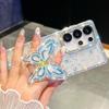 Applicable To iPhone17Pro Diamond Glitter Mobile Phone Case Samsung S26Ultra Apple 16Pm Three-dimensional Butterfly A17