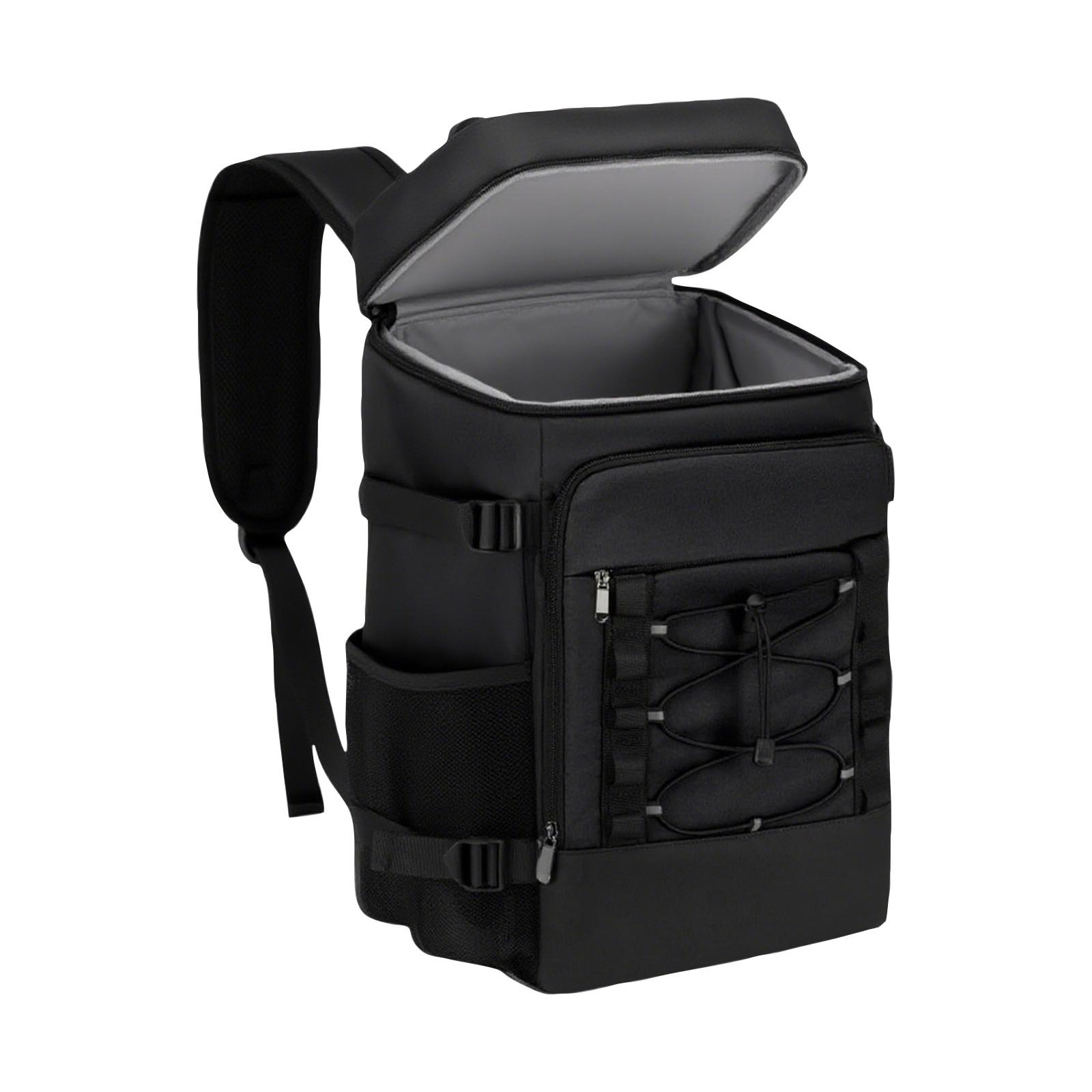 

Изолированный пакет со льдом, пакет для сохранения тепла, брызгозащищенный, рюкзак-холодильник большой вместимости One Size чёрный