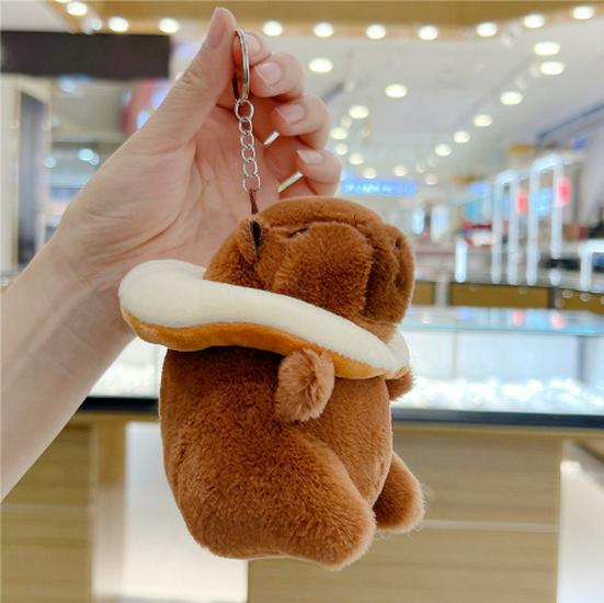 Hot Selling Turtle & Strawberry Hat Capybara Plush Doll Keychain Backpack Decoration