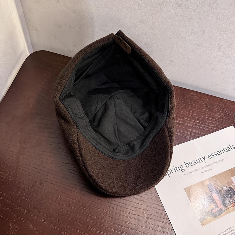 Classic Solid Color Womens Beret With Short Brim For Autumn Winter Fashion Accessory