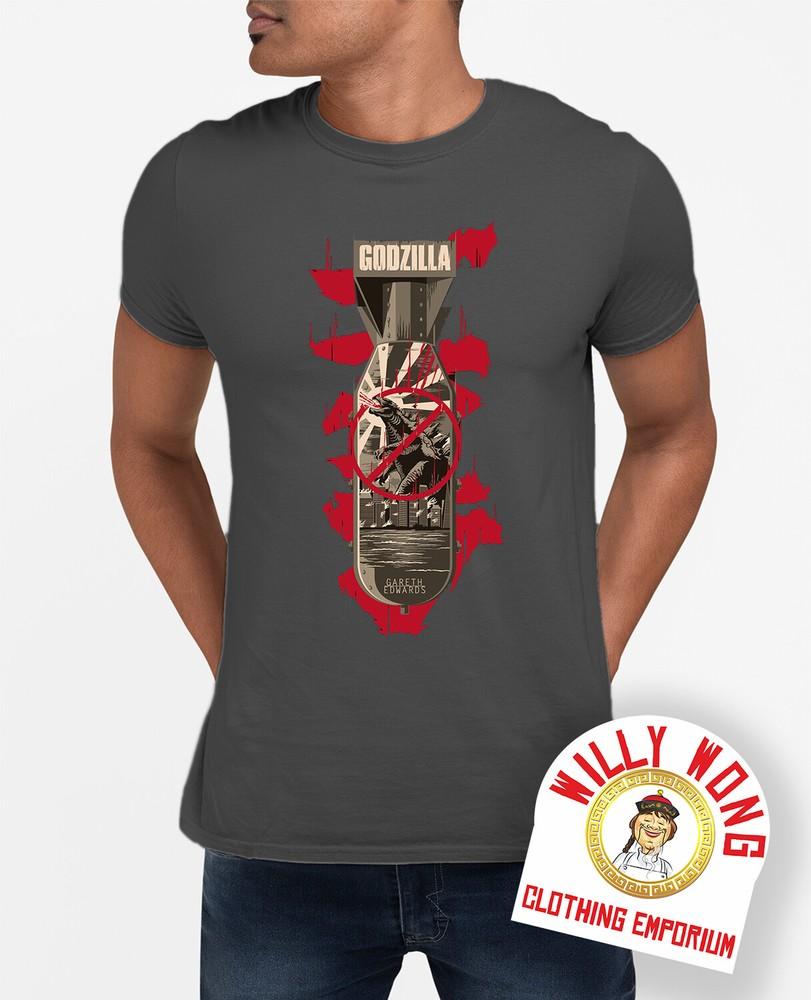 

God zilla T-shirt Logo classic 70s 80s Sci FI Bomb Retro Poster Tee Comic Unisex T-Shirt M