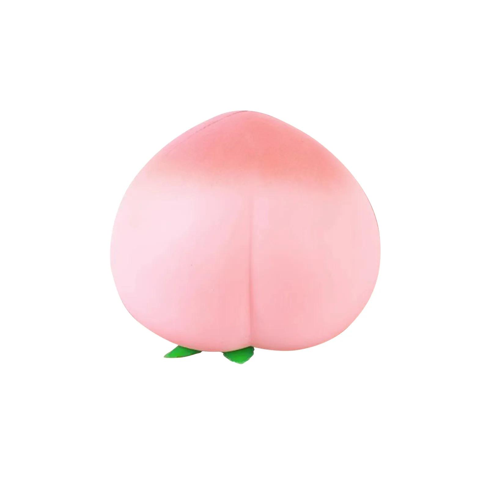 Мультяшный персик из ПУ, сквиши, медленно поднимающийся, антистресс, для снятия напряжения, кавайи, детские сквиши-игрушки, подарок, фиджет-игрушка