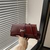 French Chic Faux Leather Baguette Bag Trendy Shoulder Armpit Crossbody Purse