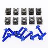 10 Pcs Aluminum Alloy Screw Bolt and U Type Clips with Nut M5 5mm for Motorcycle Scooter ATV Moped