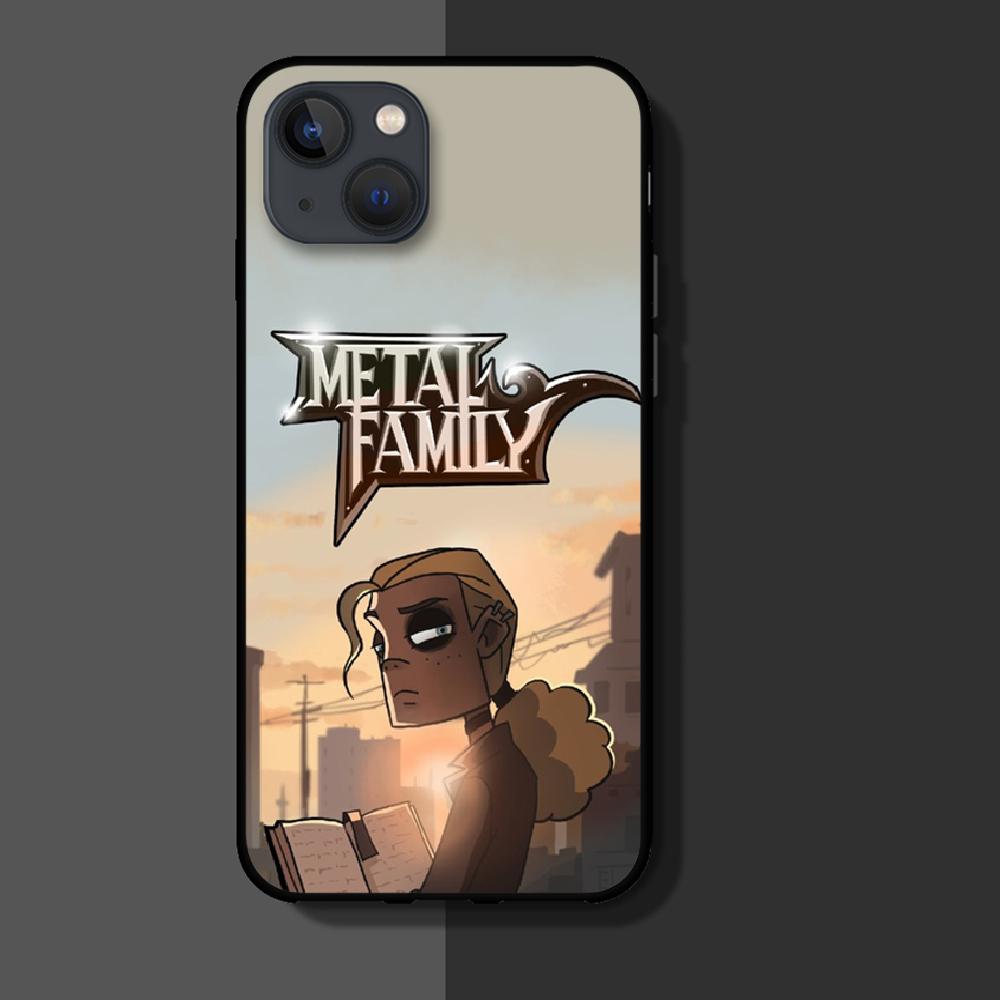 Kovové rodinné kreslené pouzdro na telefon pro Iphone Samsung Galaxy Xiaomi Mi Redmi Note S 6 7 8 9 10 11 12 13 20 2022 Kryt 5G Max Pro Plus TPU měkký luxusní nový