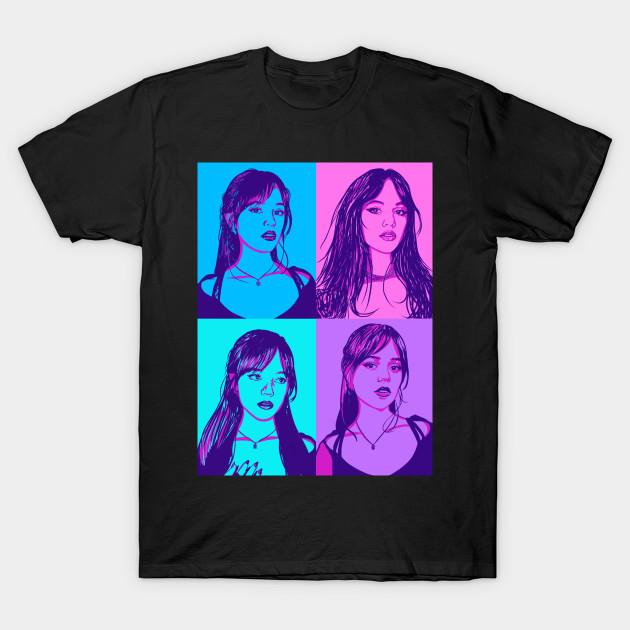 Men Black Print T-shirt Jenna Ortega No-Cut Transfer Paper Print Cotton Tshirt 3XL чёрный