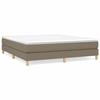 3144187 vidaXL Lit à sommier tapissier avec matelas Taupe 160x200 cm Tissu